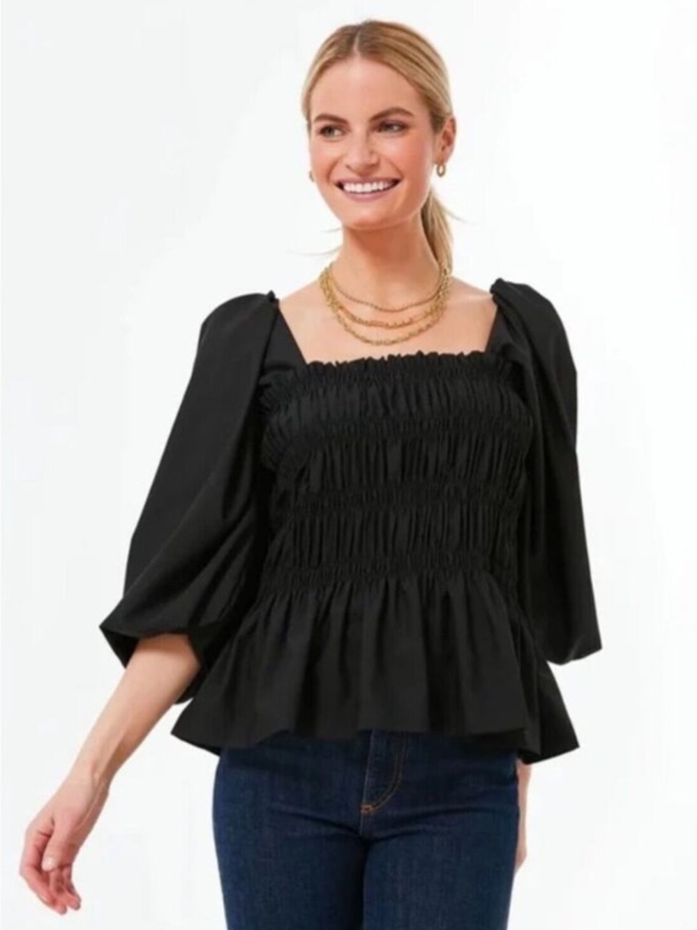 NWOT—XS Tuckernuck Pomander Place Annabelle Blouse in Black